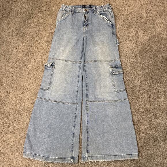 Hollister Denim - Hollister Jeans Women’s Ultra High Rise Wide Leg Vintage Stretch‎ Flare 7 W28